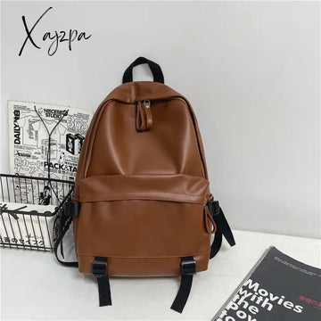 Large Backpack Women Leather Rucksack Women's Knapsack Travel Backpacks Shoulder School Bags for Teenage Girls Mochila Back Pack